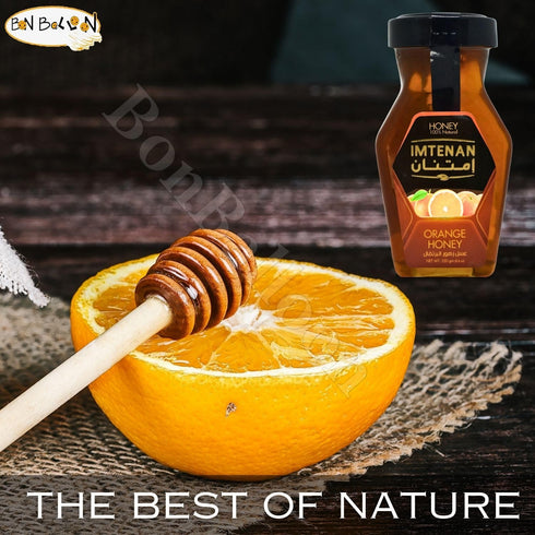 bonballoon (1 Pack 8.82 oz 250 Brilliant Imtenan Honey Orange Natural Bee Honey Egyptian Pure Fresh Syrup Premium Egypt