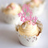 36 PCS Oh Baby Cupcake Toppers - Glitter Baby Shower Cupcake Picks Decorations for Kids Birthday Party Supplies (Pink)