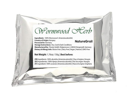 100% 1.76oz 50g Wormwood Herb - Used In Absinthe - Flavoring For Spirits And Wines, Including Bitters, Vermouth