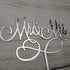 Mr and Mrs Cake Topper, Bride and Groom Sign Wedding Engagement Decorations in Mirror Silvery Acrylic