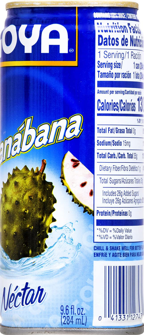 9.6 Oz (Pack 24) Goya Foods Guanabana Soursop Nectar, Fl