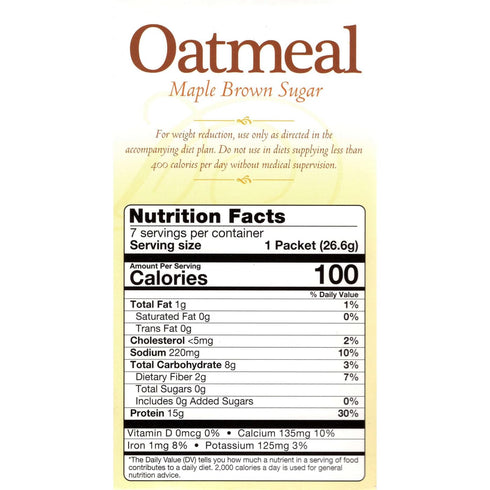 15g 7 Nutmeg State Nutrition HealthyWise - High Protein Oatmeal, Protein, Low Calorie, High Fiber, Low Sugar, Low Fat
