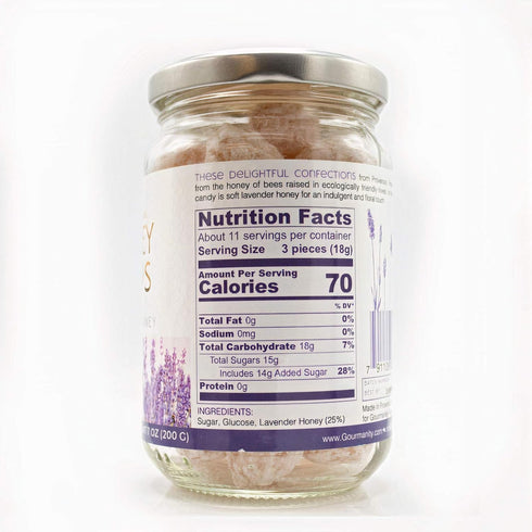 7oz Gourmanity Honey Drops Made with Lavender Honey, Fruity and Floral Touch Carefully Crafted from Natural Honey, Gift
