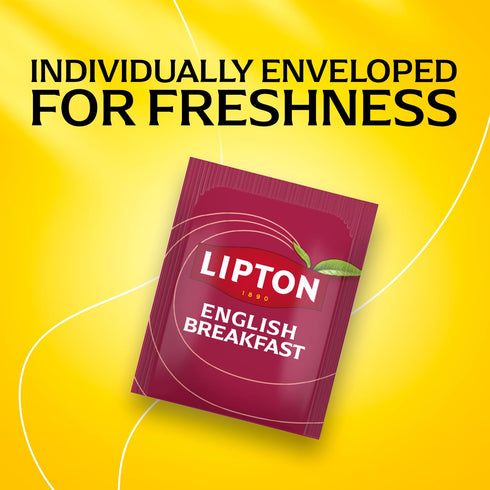 120 (20ct Pack 6) Lipton English Breakfast Tea Bags, Flavored Teabags, Total Bags