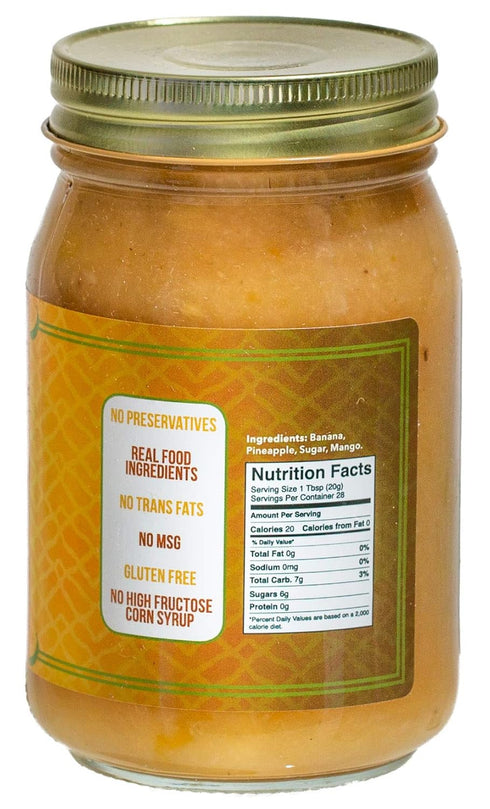 2 19 Green Jay Gourmet Monkey Butter - All-Natural, Gluten-Free Banana Butter - Pineapple Spread with Bananas & Mango