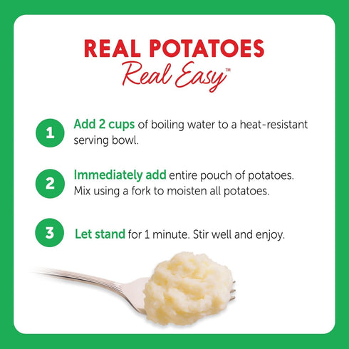 100% 4 4 (Pack 12) Idahoan Roasted Garlic Mashed Potatoes, Naturally Gluten-Free, Real Idaho Potatoes, servings per