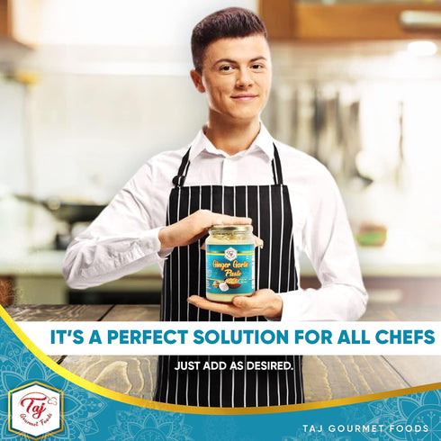 TAJ Gourmet Foods 750g (1.65lbs) TAJ Ginger Garlic Paste Cooking Paste | Gluten & Vegan Friendly