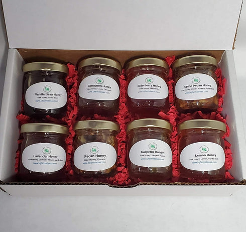 C&J Farms Texas Artisan Seasoning Set- 8 C&J Farms Texas Gourmet Artisan Seasonings A Gift of Honey Piece Sweet Variety
