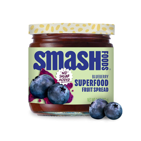 Smash Foods Blueberry Jam | Low-Calorie, No Sugar Added Keto Jam with