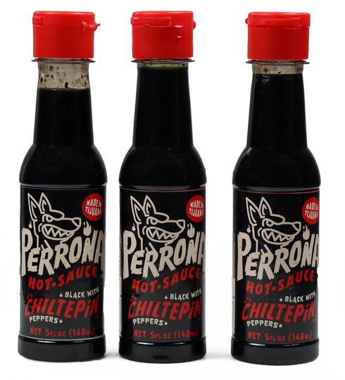 La Perrona Negra Seafood Hot Sauce, 5 oz Bottle, Extra Spicy, Handmade, 3 Pack