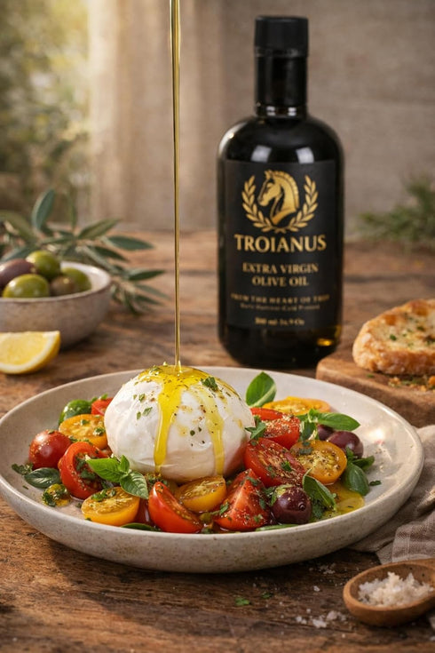 TROIANUS 500 ml Extra Virgin Olive Oil with Polyphenol Rich from Troy, Single Origin, Cold Pressed