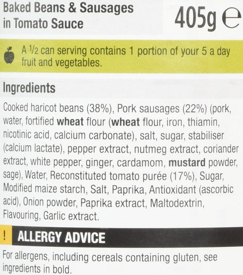 Morrisons 405g Baked Beans & Sausages in Tomato Sauce