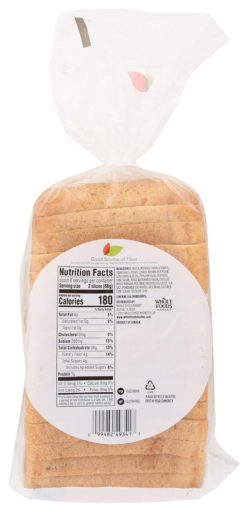 365 by Whole Foods Market 20 , Bread White Gluten-Free, Ounce
