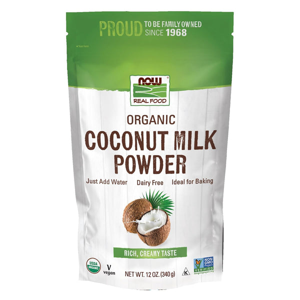 NOW Foods, Organic Coconut Milk Powder, Dairy Free/ Vegan, Just Add Water,