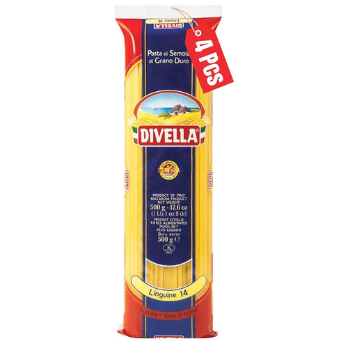 Divella Linguine Pasta #14, 16 oz. (Pack of 4) - Authentic Italian