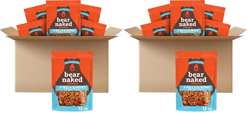 Kellogg's Bear Naked Granola Cereal, Whole Grain Granola, Breakfast Snacks, Vanilla Almond Crisp,