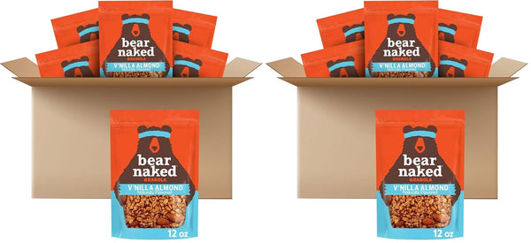 Kellogg's Bear Naked Granola Cereal, Whole Grain Granola, Breakfast Snacks, Vanilla Almond Crisp,