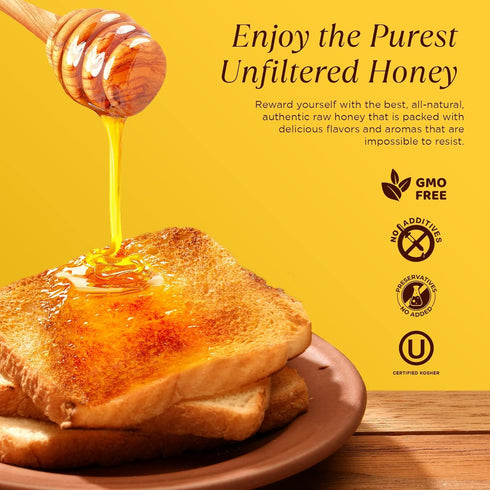100% (48 Raw & Unfiltered Wildflower Honey - American Made by Pure Southern Honey Ounce)