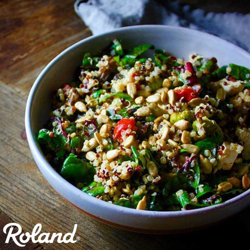 5 Lb Roland Foods Organic Tri-Color Quinoa, Pre-washed, Guten Free Whole Grain, Bag