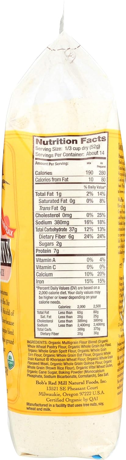 7 26 Oz Bob's Red Mill Pancake & Waffle Mix, Grain, Organic