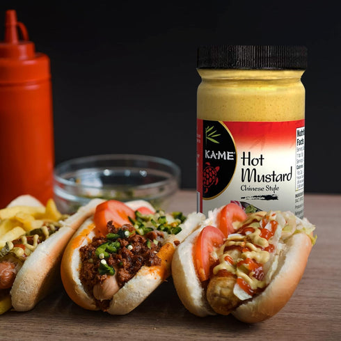 7.25 oz (Pack 2), KA-ME Chinese Style Hot Mustard of Asian Ingredients and Flavors, No Preservatives/MSG, Condiments