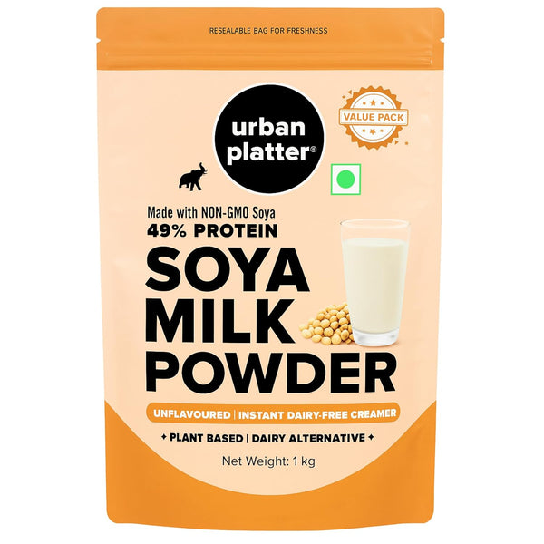 Urban Platter Soya Milk Powder | 35.27 Oz (1kg) | 49% Plant