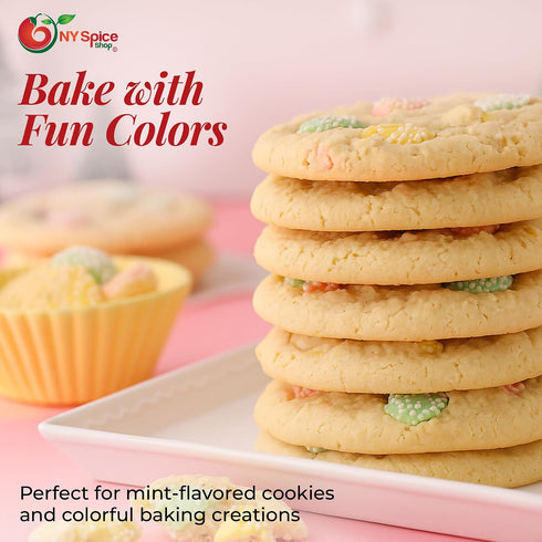 3 NY Spice Shop Pastel Mint Nonpareils Candy - Mini Smooth and Melty Nonpareils Candy - Pastel Delights Sprinkles