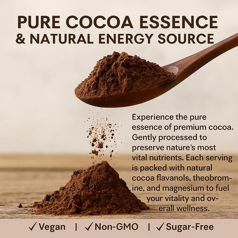 WHDEOW 7.05oz, High Flavanol Cocoa Powder Premium Cocoa Flavanols, Flavonoids & Epicatechin Blend for Supports