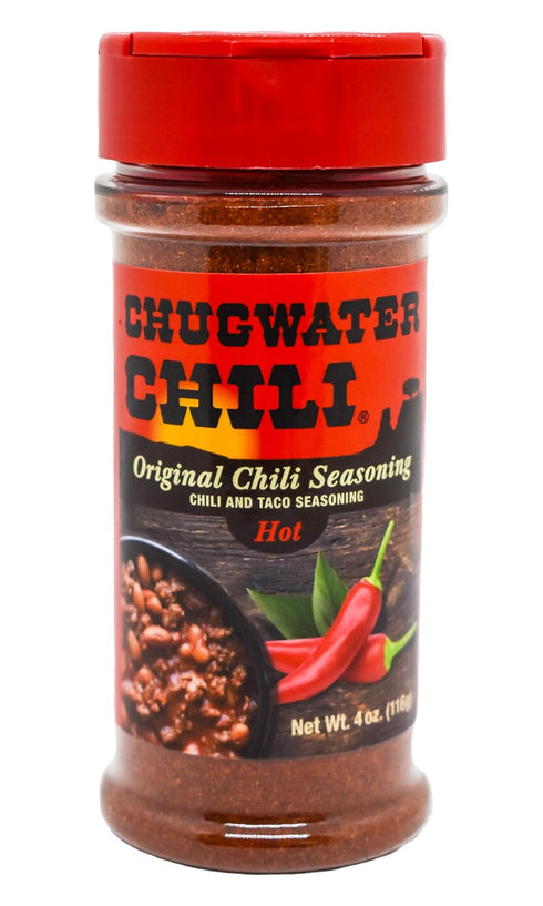 Chugwater Chili Gourmet SPICY HOT Chili Seasoning Mix, 4 oz Bottle - Wyoming State Championship Recipe