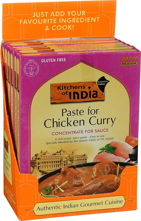 3.5-Ounce (Pack 6) Kitchens Of India Paste for Chicken Curry, Boxes