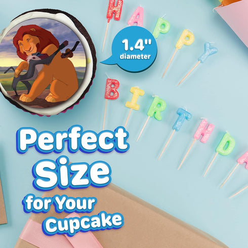30 Edible Cupcake Toppers, Jungle Safari Lion Theme Party Collection