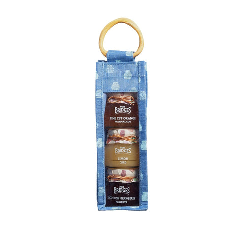 Mrs Bridges Tall Triple Gift Set, Strawberry Preserve with Champagne, Lemon Curd