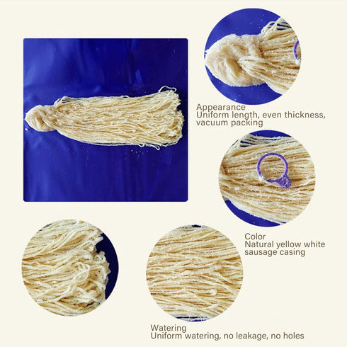 Xcello 90m Salted Sheep Sausage Casing, Length for Delicious Homemade Sausages in Home Kitchen