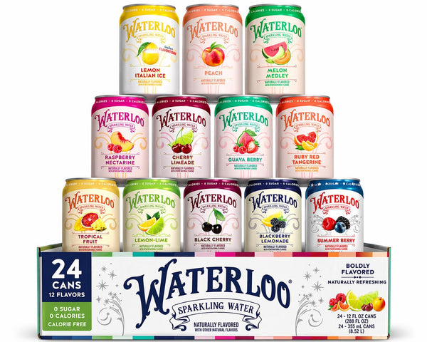 Generic Waterloo Variety Pack 24 Cans 12 Flavors, 2 cans each