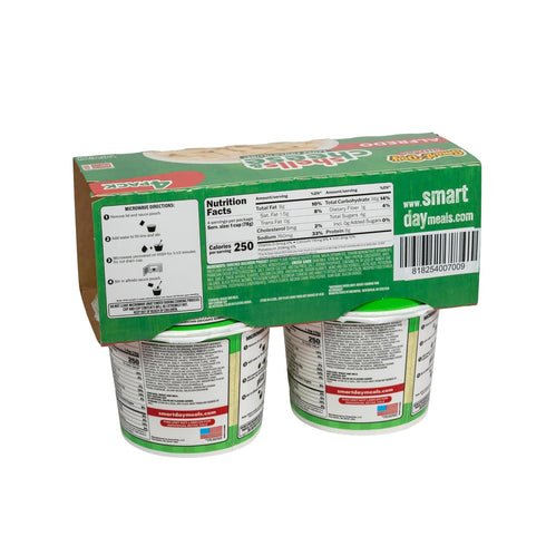 SMART DAY 4-Pack, 3.5 Pasta in a Cup, Quick & Delicious Instant Pasta Meal, Shelf-Stable, Ready in Minutes, Sauce Pouch