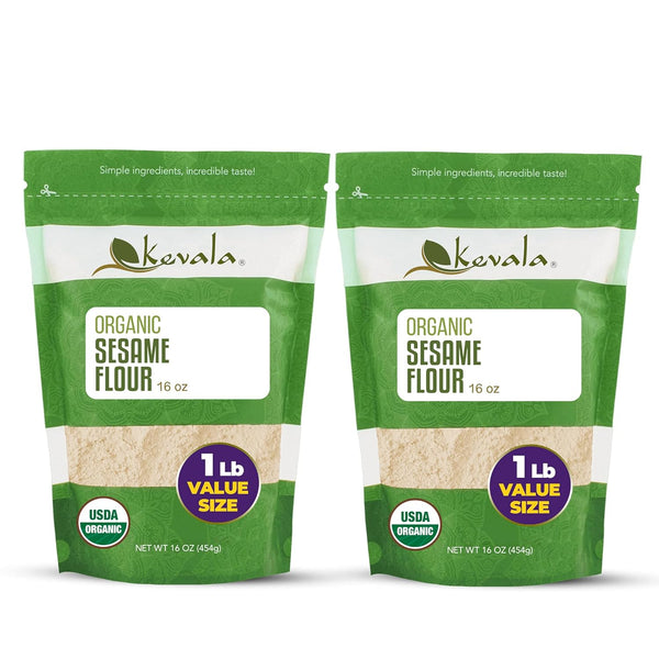 Kevala Organic Sesame Flour - 16 oz 1 LB Gluten Free Sesame