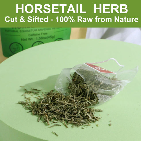 FullChea Horsetail Tea, 1.5g X 30 Count, Premium Dried Horsetail Herb for Hair & Nail, Non-GMO, Caffeine-free
