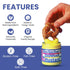 Pack 2 8 oz Herlochers Dipping Mustard of | Sweet & Tangy Mustard Dip, Jar | Gluten-Free, Salt-Free, Fat-Free | Perfect