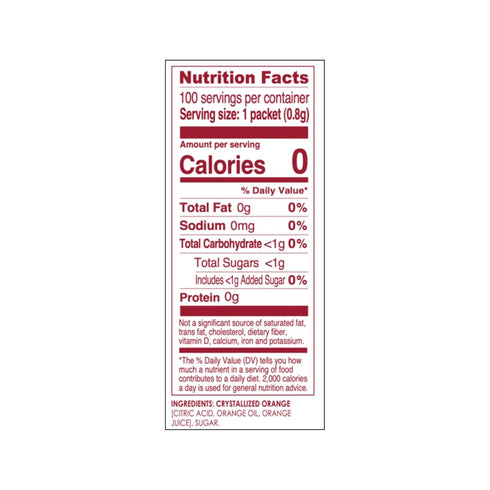 TRUE ORANGE Water Enhancer, Bulk Dispenser Pack - 100 Count | Zero Calorie Flavoring for Water & Recipes