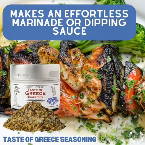 GLP-1 2.7oz #8 Taste of Greece | Gourmet Seasoning | Authentic Artisanal Spice Blend | Non GMO, All Natural | Handmade
