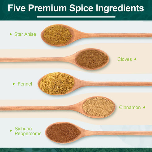 1 Soeos Chinese Five Spice Ounce, Five Spice Powder, Five Spice Chinese Seasoning Non-GMO, Non-irradiated, No