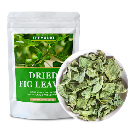 TEEYKUKI 2.0oz(56g), Premium Dried Whole Fig Leaf, Fig Leaves, Fig Leaf Tea, Hoja De Higo Te, Sun Dried, No Additives
