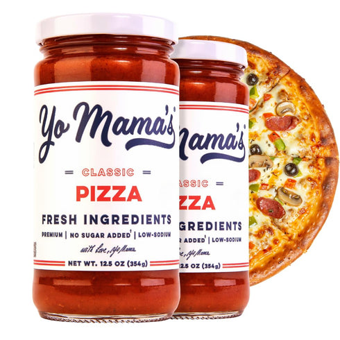 Yo Mama's Foods Keto Classic Pizza Sauce, Pack of 2, Vegan, No Sugar Added, Gluten Free