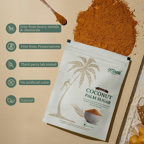 Miresi (350 100% Natural & Organic Coconut Palm Sugar g) - Pure, Unrefined, Traditional Sweetener, Sugar Alternative