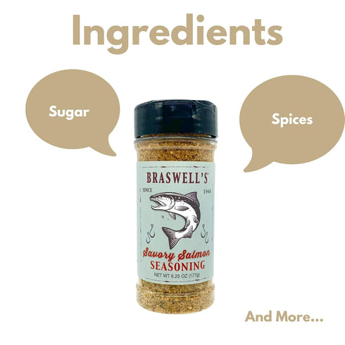 Savory Salmon Spice Mix by Braswell's - Perfect for Fish & Meat