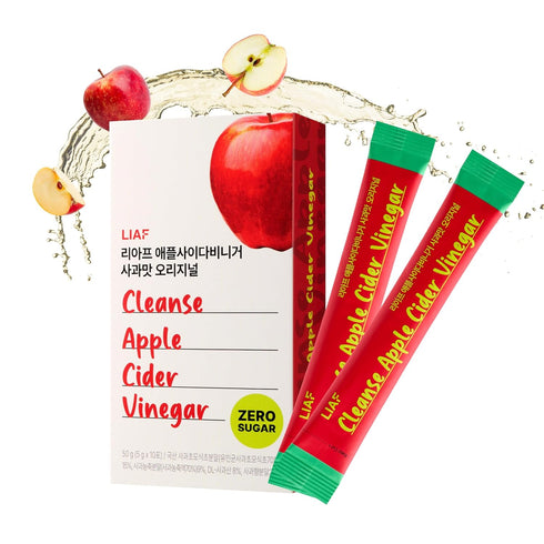 Pack 3 30 Packets LIAF Apple Cider Vinegar | Variety Flavors Apple Lychee Lemon | Individual