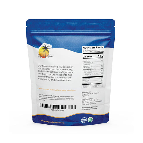Skyland Kitchen 4 16oz bags(Pack 4) Organic Tigernut Flour, Keto, Paleo, Nut-Free, Non-GMO and Gluten Free, Vegan
