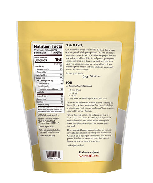 24-ounce (Pack 3) Bob's Red Mill Organic White Rice Flour