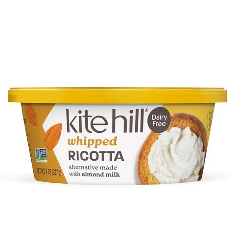 Kite Hill Whipped Almond Milk Ricotta Cheese Alternative, 8 Ounces, Dairy Free, Gluten Free,