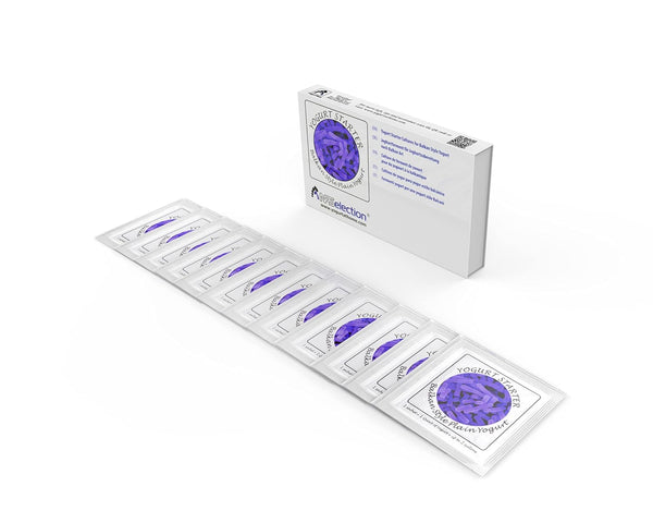 Yogurt Starter Cultures - Pack of 12 Freeze-dried Culture Sachets for Balkan
